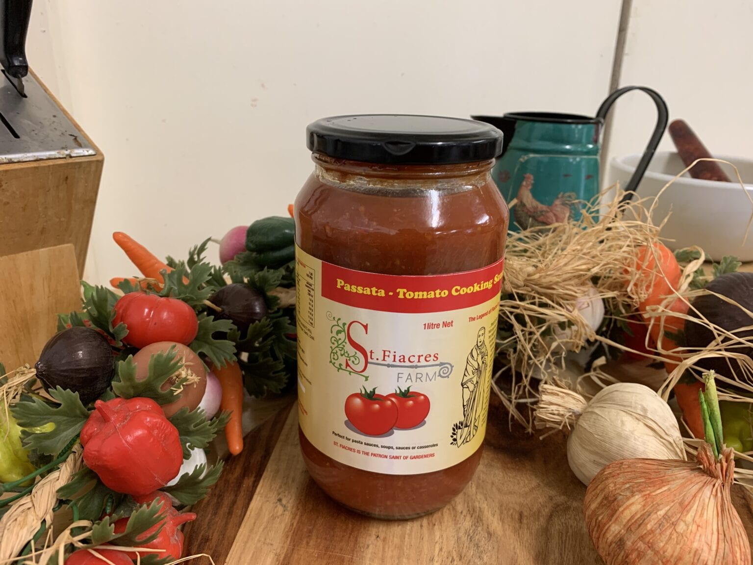 Tomato Passata Sauce 1 ltr Jar St Fiacres Farm